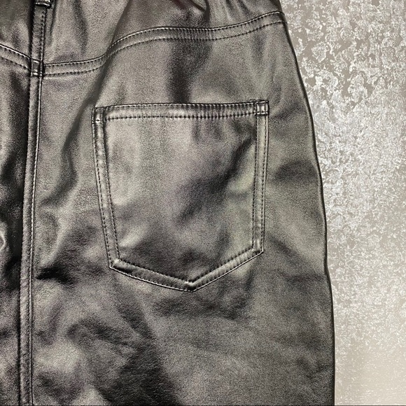 Sunset + Spring Track Stripe Faux Leather Skirt - Picture 10 of 11